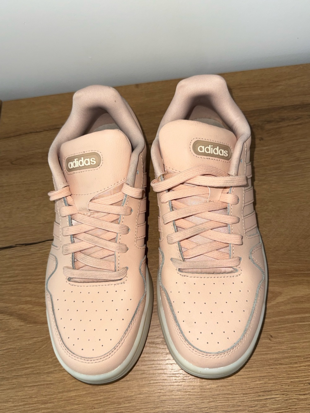 adidas Blush Pink Leather Low-Top Sneakers